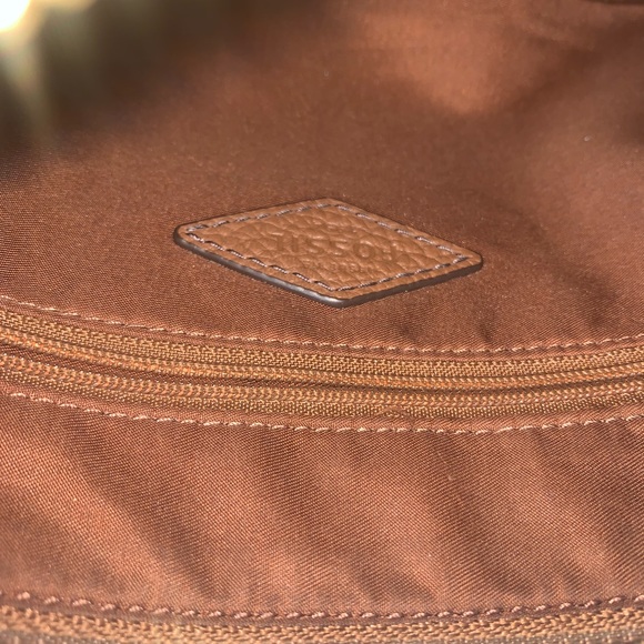 Fossil Cross body brown handbag leather cows hides - Picture 6 of 8